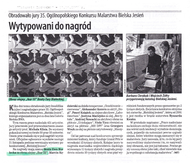 Dziennik Szczeciński 2003 Beata Ewa Białecka