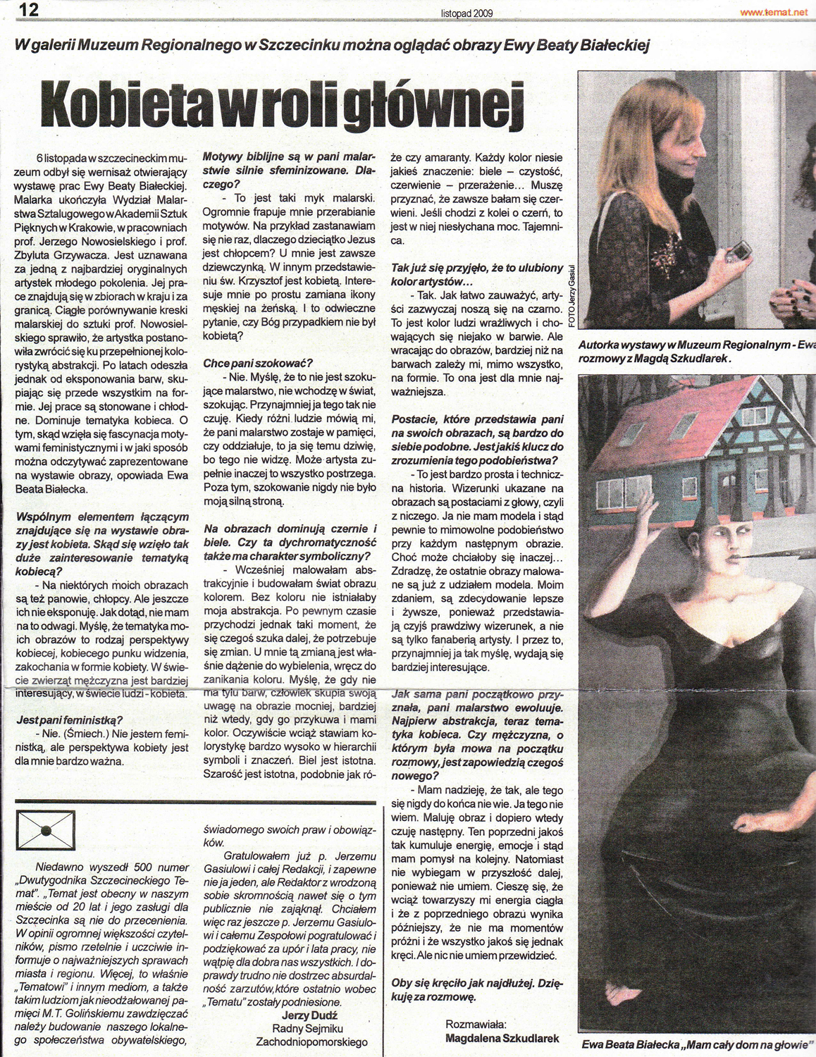 Kurier Szczeciński 2009 Beata Ewa Białecka