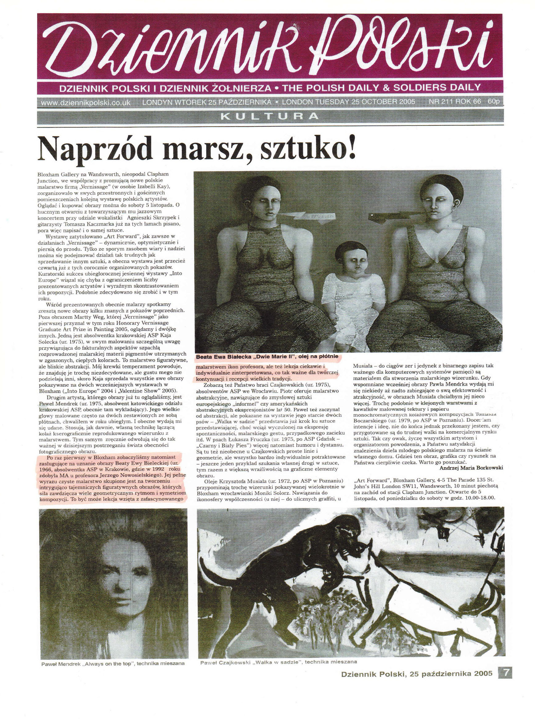 Dziennik Polski 2005 - Beata Ewa Białecka