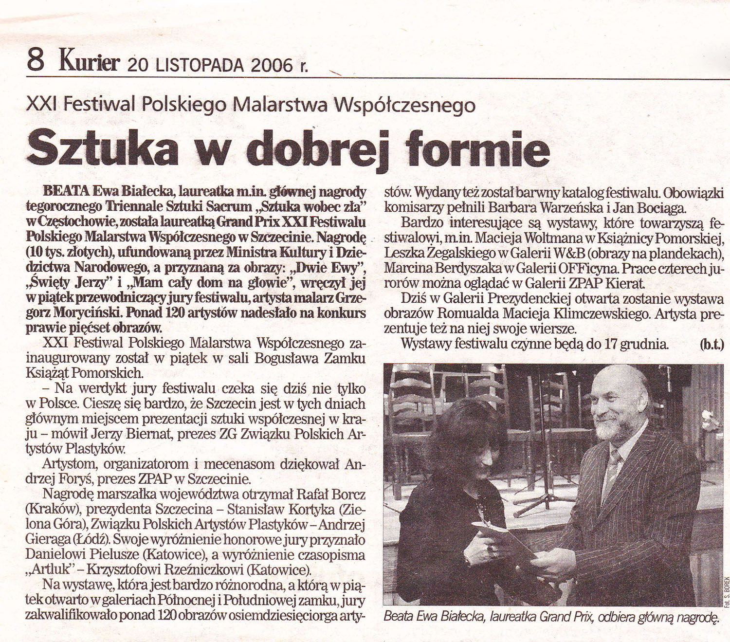 Kurier Szczeciński 2006 Beata Białecka
