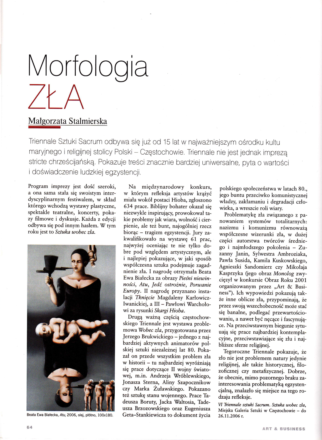 Morfologia Zła - 2006 Beata Ewa Białecka